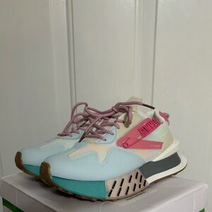 Colorblock Platform Sneakers Size US W7 Versatile Unique 2024 Sneakers